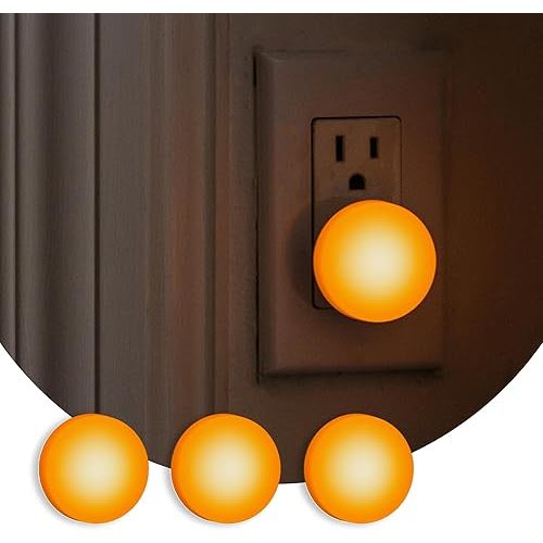 Loftie Night Lights Plug into Wall - 0.5W Plug in Night Light - Warm Amber Glow, Wall Light Sensing Dusk to Dawn - 2000K, UL Certified - Nightlight for Bathroom, Hallway, Bedroom Decor, Kitchen,3-Pack