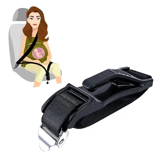 WNN Seats Pregnancy Bump Strap,Prevent Compression of The Abdomen-Comfort amp,Freedom for Pregnant Moms Belly(Black)