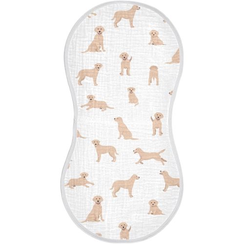 vvfelixl Muslin Burp Cloths Labrador Retriever Dog Baby Washcloths for Baby Girl Boys 2 Pack