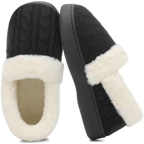 UBFEN Womens House Slippers for ladies
Memory Foam, Non Slip, Warm, Fuzzy, Faux Fur Lining, Indoor and Outdoor, Bedroom Shoes