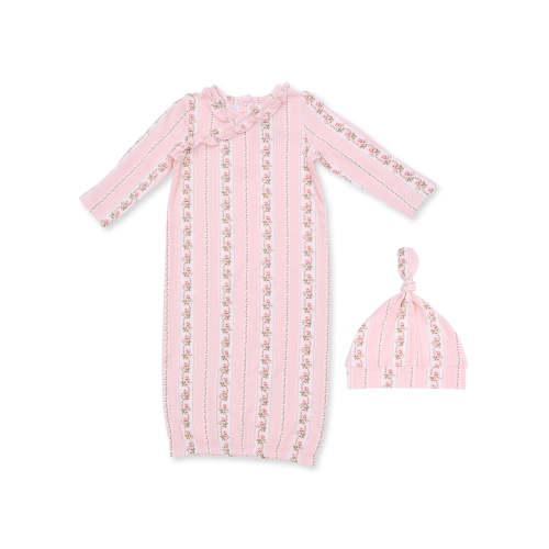 Kimono Gown & Knotted Hat Set, Antoinette Stripe