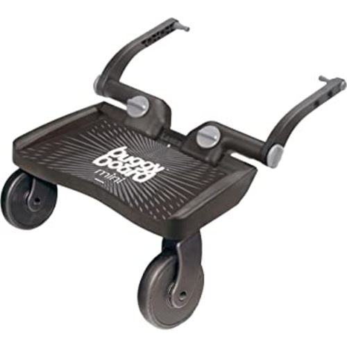 Lascal BuggyBoard Mini Universal Stroller Board, Fits 90% of Strollers Including UPPAbaby, Baby Jogger, Bugaboo, Stroller Attachment for Toddler to Ride & Stand, Max Weight 66 lbs, Black