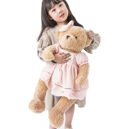 Oitscute Big Baby Teddy Bear Stuffed Animal Soft Plush Toy 25", Pink&Brown