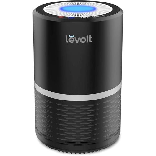 LEVOIT Air Purifiers for Bedroom Home, Purificateur d'air for Allergies Smoke Odor Dust Pollen, Air Filter Cleaner with 3 Speed Fan and Night Light, LV-H132 Black