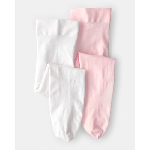 Baby Girl 2-Pack Tights - Pink/White - Carter's | Carter's