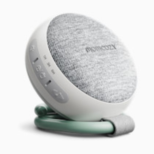 Momcozy Portable Sound Machine with Night Light, White Noise Sound Machine for Baby, 20 Soothing Sounds, Sound Therapy, Long-Lasting Power, Timer, Clips on Stroller, Baby Shower Gifts