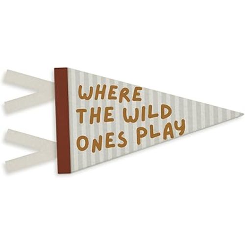 Playroom Decor, Playroom Wall Pennant Felt Banner Flag, Play Room Wall Hanging Decor for Kids Toddler Boys Nursery Room Bedroom 7.8x14