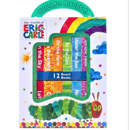 World of Eric Carle, My First Library 12 Board Book Set - First Words, Alphabet, Numbers, and More! Baby Books - PI Kids
