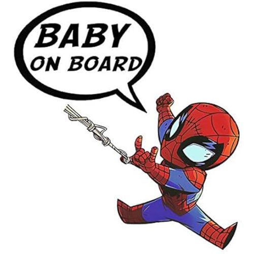 Baby Spiderman, Sticker Baby on Board - Character Height 3,95 Inch