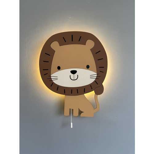 Cute Lion Wall Light - Adorable LED Lamp for Kids Room, Cozy Nursery Night Light