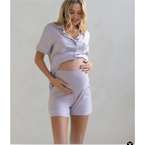 Maternity and Nursing Summer Pyjama Set in Pink – Angel Maternity USA