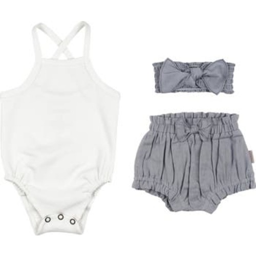 Organic Cotton Bodysuit, Bloomers & Headband Set, 6-9m (16-19 lbs)