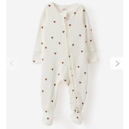 Organic Pointelle Zip Romper