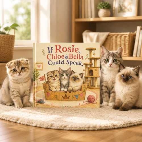 Personalized Multiple Cat Storybook Custom Names Photos Feline Family Kids Keepsake Pet Lover Gift