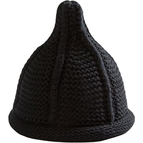 Letuwj Babies Knitted Cap Rolled up Brim Witch Hat