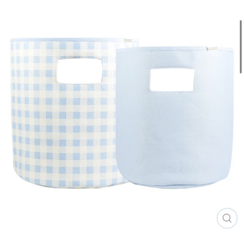 The Beaufort Bonnet Company Buckhead Blue Gingham Soft Storage - Goosewaddle® | Newborn Baby Blankets Toys Teethers Bibs & More