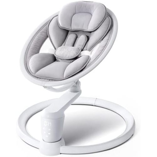 HARPPA Electric Baby Swings for Infants and Newborns, Dove Gray