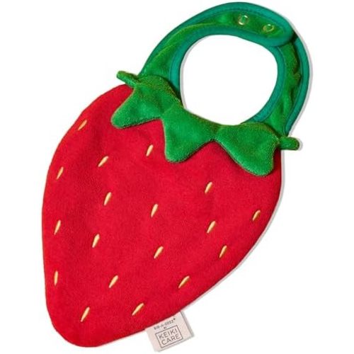 Strawberry Shaped Drool Bib – Premium Handmade Baby Bib for Infants & Toddlers | Soft, Absorbent, Gentle Cotton | Unique Cute Infant Gift, Newborn Essentials, Boutique Baby Accessories