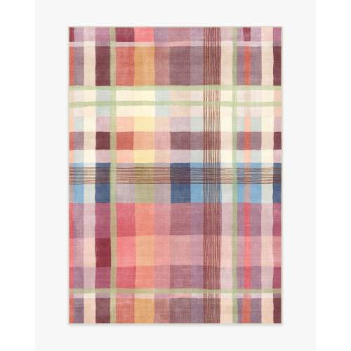Outdoor Margot Plaid Berry Multicolor Rug | Ruggable US