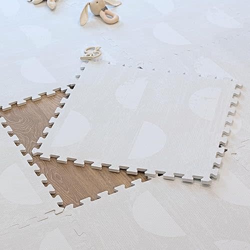 Little Landings Baby Play Mat for Floor - Aura Pearl (4x6ft) - Premium EVA Foam Play Mat for Babies & Toddlers (Ages 0-5+) Non-Toxic Playmat for Tummy Time, Crawling & Playroom - Stylish & Comfortable