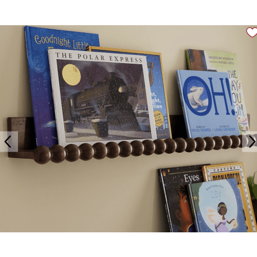 Chris Loves Julia Turned Wood Book Ledge (36")