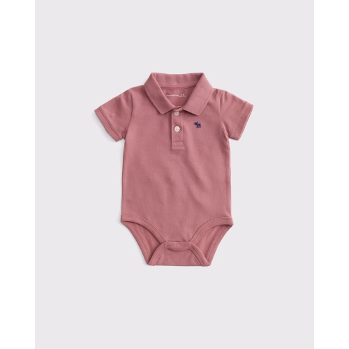 baby icon polo bodysuit