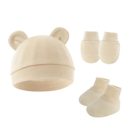 Dalrosia Newborn Hats Mittens and Socks Set Preemie Beanie Hat No Scratch Gloves and Ankle Socks for Infant Baby Boy Girl