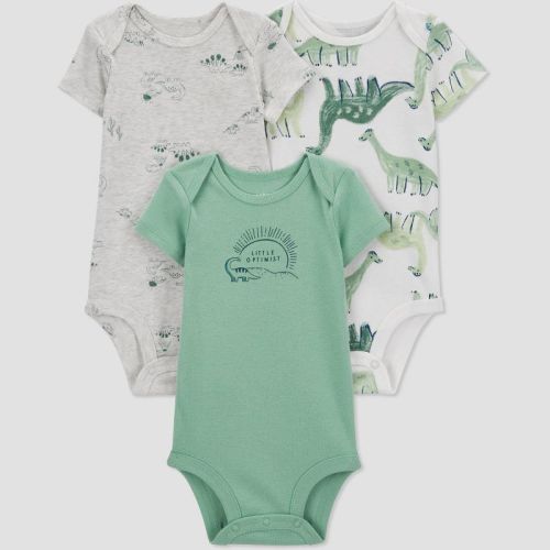 Carter's Just One You® Baby Boys' 3pk Bodysuit - Green/gray 12m