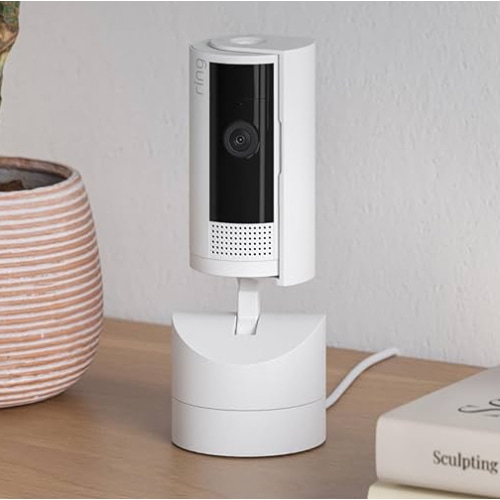 Ring Pan-Tilt Indoor Cam | See all around with 360° pan coverage, HD video, plus Two-Way Talk (2024 release) | White