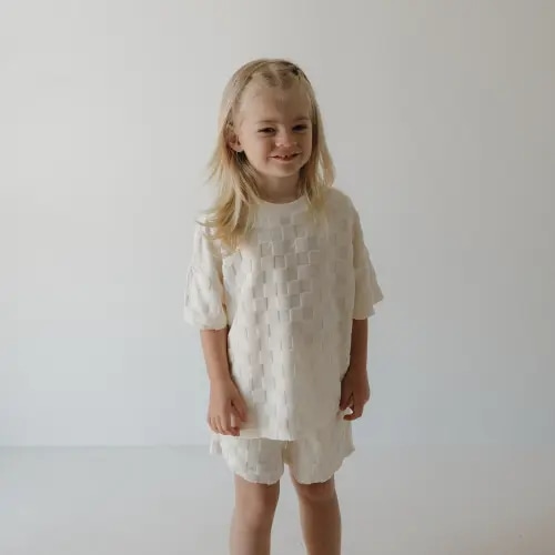 Child Terry Short Set | Coconut Milk