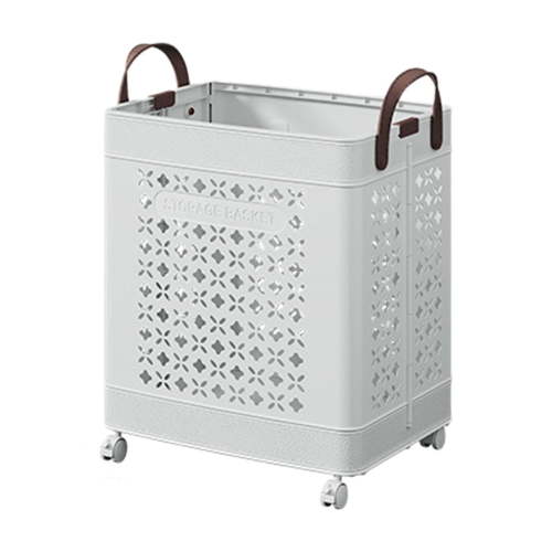 Xuniizn Laundry Hamper, 55L Collapsible Laundry Basket with Wheels,Waterproof Hamper with Handle, Multi Functional Laundry Sorter and Organizer, Tall Baskets for Organizing, White