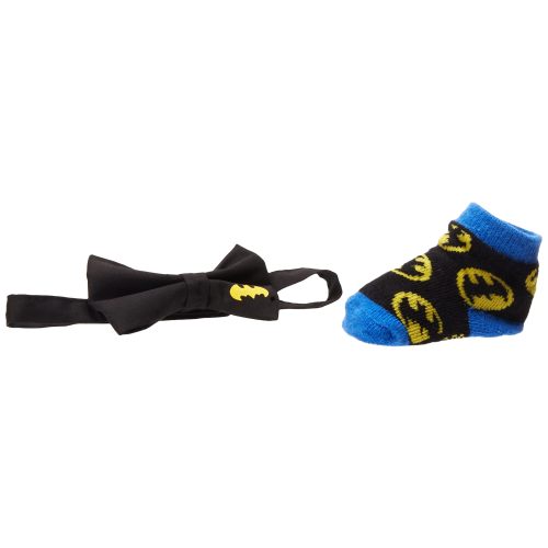 DC Comics baby-boys Superhero Bowtie & Sock Set