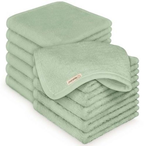 KeaBabies Deluxe Baby Washcloths (Pistachio)