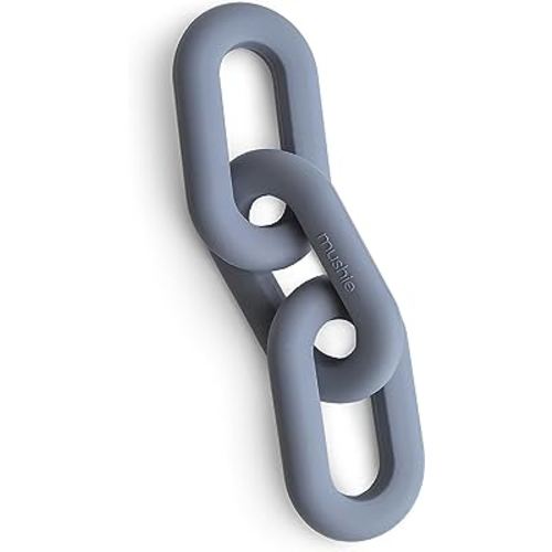 mushie Silicone Baby Links Teether Toy (Tradewinds)