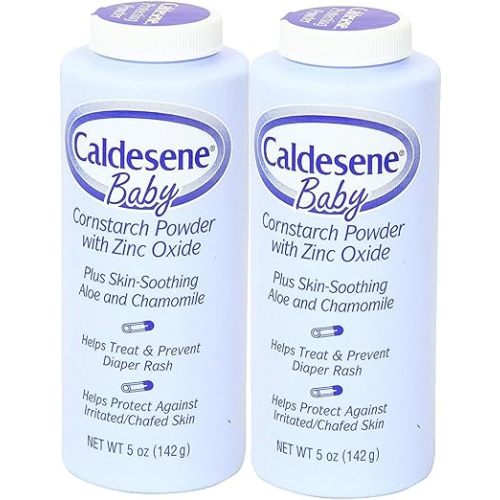 Caldesene Baby Cornstarch Powder With Zinc Oxide 5 oz (Pack of 2)