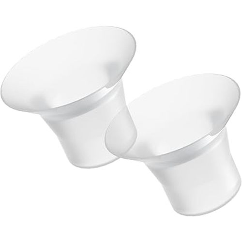 Paruu P10 Hands-Free Breast Pump Wearable, 338mmHg Strong Suction, Low Noise, 4 Modes & 9 Levels, Electric Breast Pump Portable, Smart Display, 19/21/24/28mm Insert/Flange, 2 Pack (White)