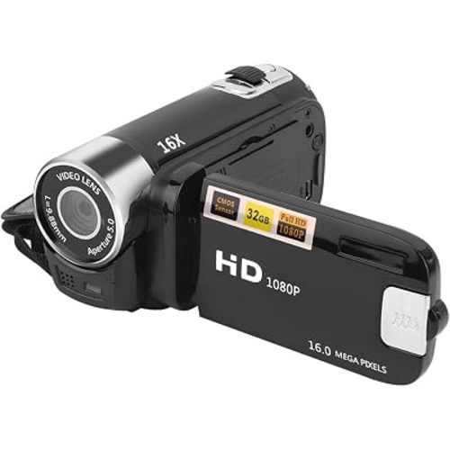Focket 16X Digital Zoom Video Camera Camcorder, 2.7in LCD Screen 16MP Digital Camera Recorder 128GB Vlogging Camera, Video Recording Camcorder for Teens Beginners