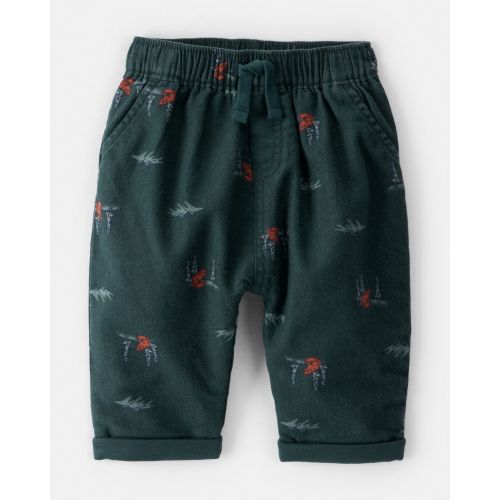 Baby Boy Woodland Fox Print Drawstring Pants - Green - OshKosh B'gosh | Carter's