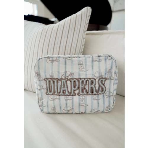 Kenz Kustoms x Hallie Ray Light Western Blues Clear Coat Diapers XL Bag