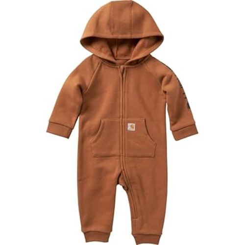 Carhartt baby-boys Long-sleeve Hooded Zip-up Footless Jumpsuit One-piece Hoodie