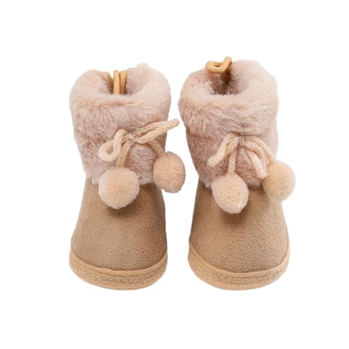 WaiHeikki Infant Baby Girls Boots Winter Warm Soft Sole Fluffy Cute Non Slip Shoes for Newborn