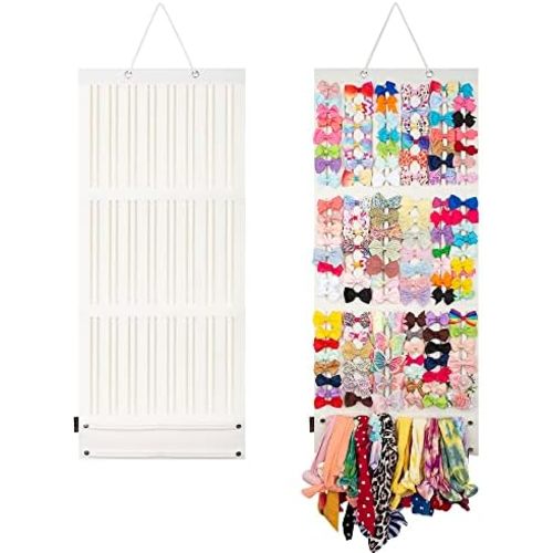 PACMAXI Baby Girl Hair Bows Holder, Hair Clips Storage Hanger For Ribbons