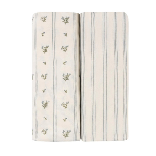 Linear Berry Leaf Bassinet Sheet Set – Ely's & Co.