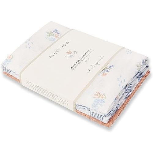 Avery Row - Muslin Squares, Set of 3 - Coastline