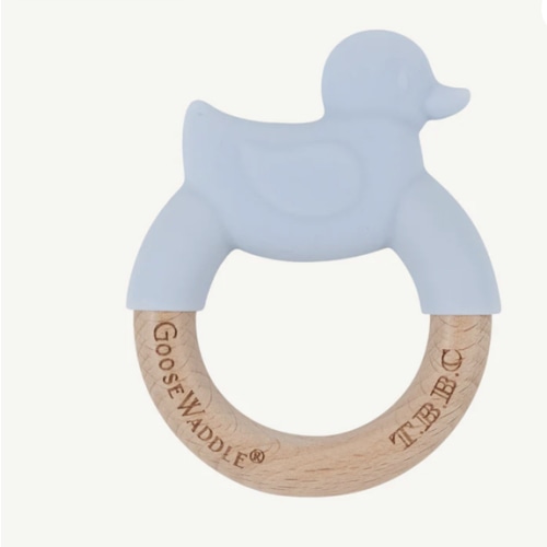 Duck Wooden & Silicone Teether - Buckhead Blue