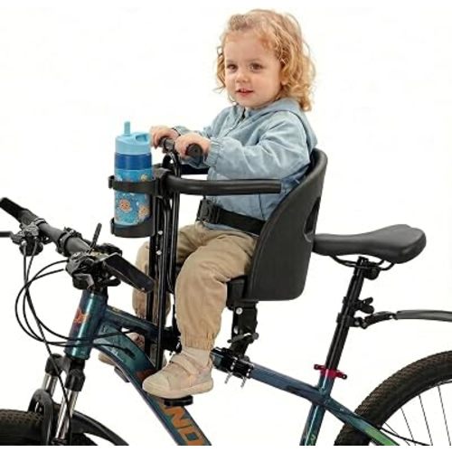 Kid's Bike seat ,Free water bottle holder for Baby 10 Months to 4 Years Old