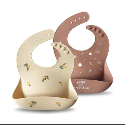 Silicone Baby Bib - 2 Pack