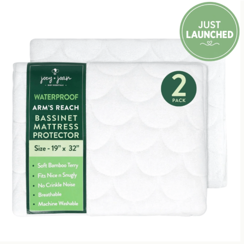 Waterproof Mattress Pad Cover Arm's Reach (19 x 32 inch) - 2 Pack