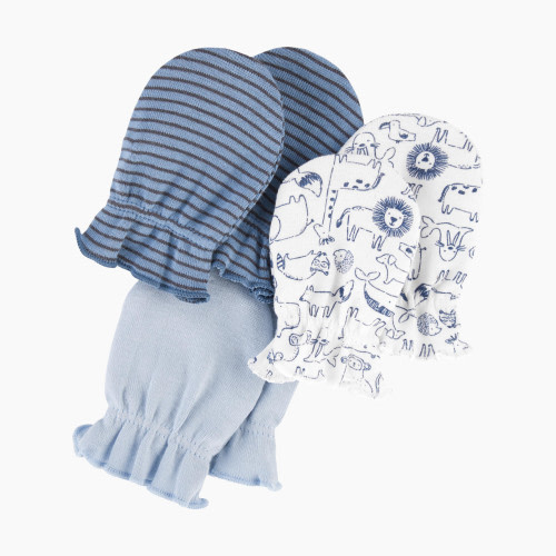 Carter's Mittens (3 Pack) - Blue Multi, 0-3 Months
