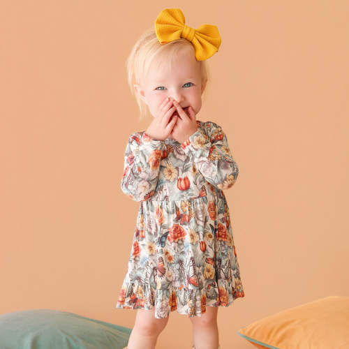 Mariposa Ruffled Bodysuit Dress